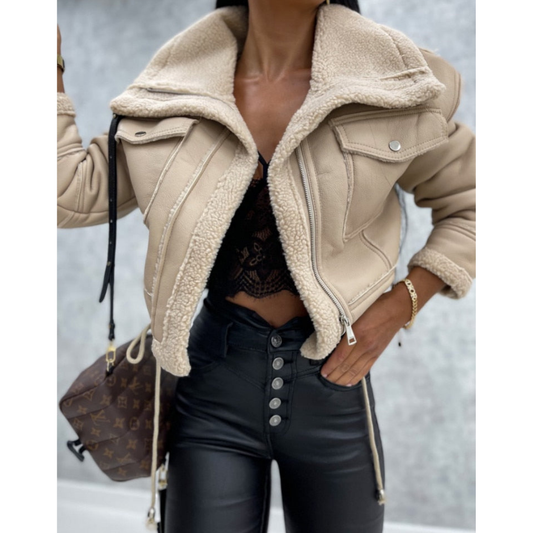 Chaqueta de invierno dama – Chaqueta cortada cálida y estilosa