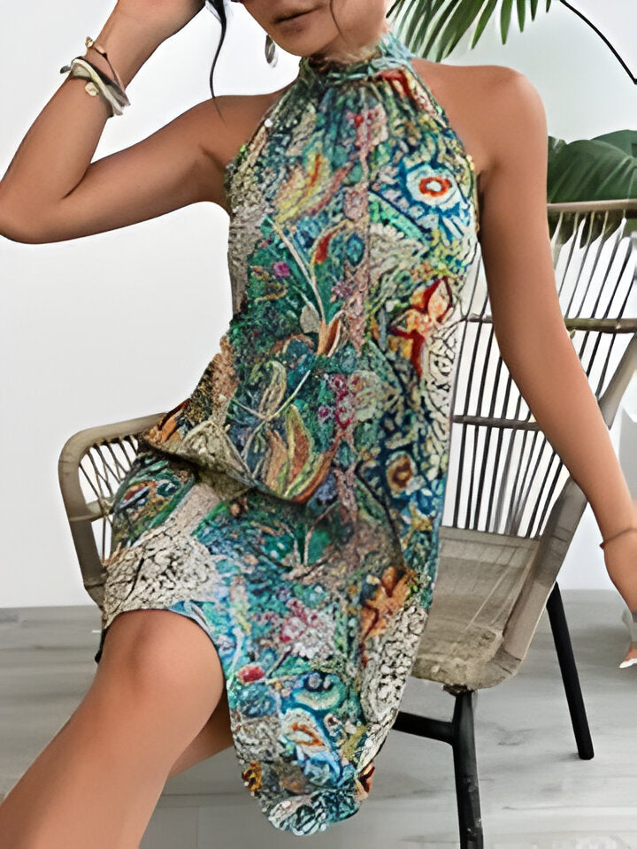 Vestido de verano floral mujer – Vestido ligero y elegante con estampado para ocasiones