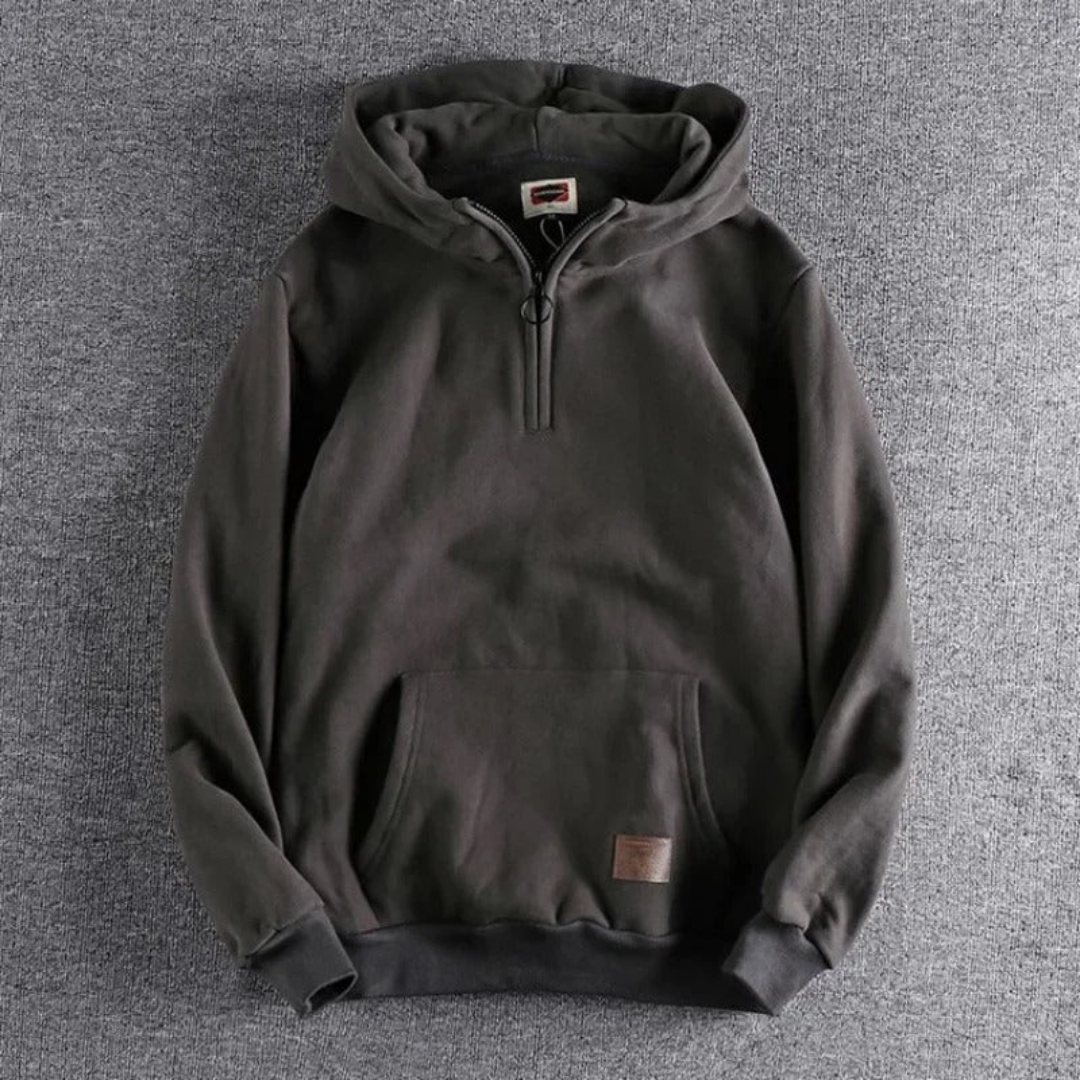 Sudadera casual hombre – Sudadera cálida media cremallera elegante