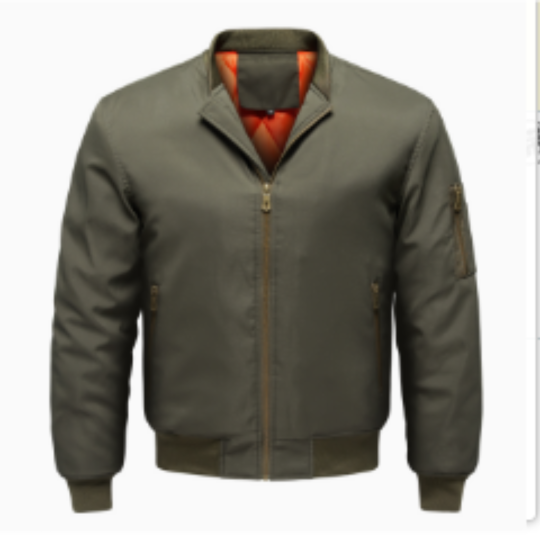 Chaqueta bomber hombre – Abrigo cálido con cremallera y estilo moderno