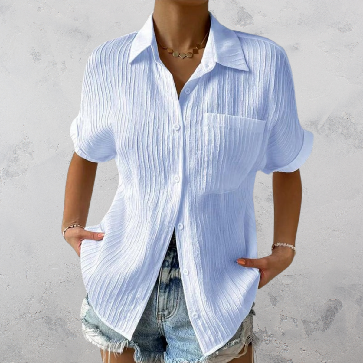 Camisa de verano dama – Camisa estructurada ligera y fresca para ocio