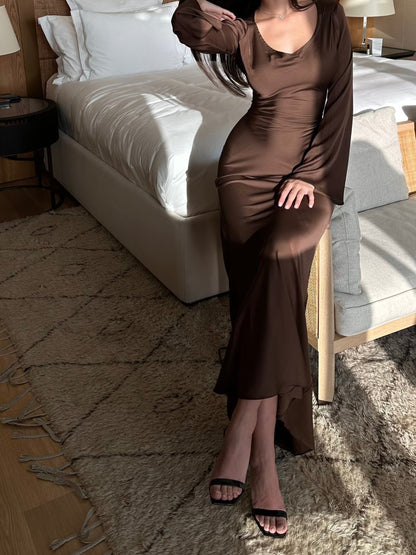 Maxi Dress Long Sleeve – Elegant Evening Gown for Women