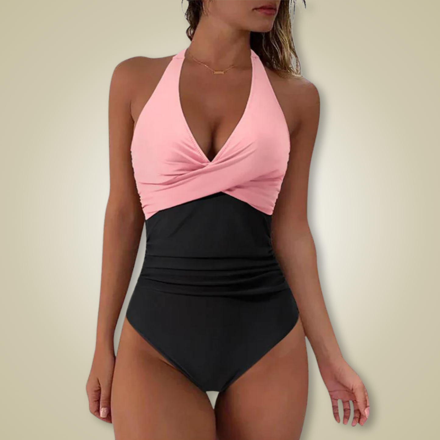 Bañador cómodo mujer – Top bikini Push Up ajustable y estilizado