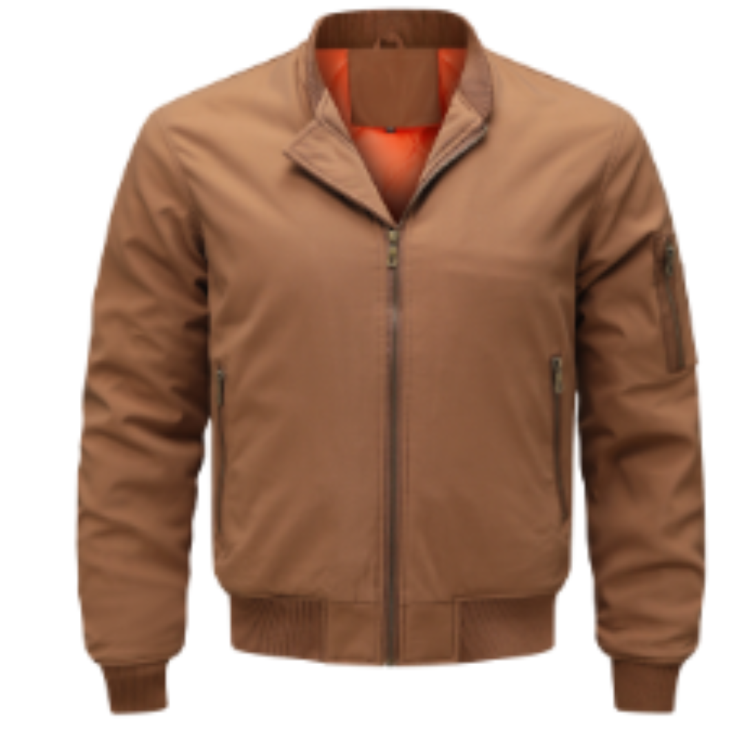 Chaqueta bomber hombre – Abrigo cálido con cremallera y estilo moderno