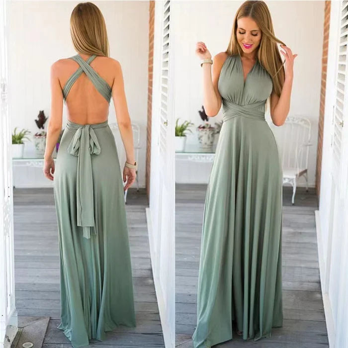 Vestido cruzado mujer – Vestido elegante con cintura elástica para ocasiones especiales