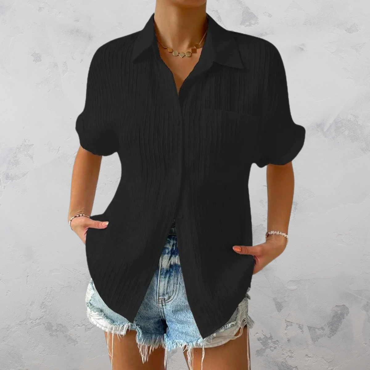 Camisa de verano dama – Camisa estructurada ligera y fresca para ocio