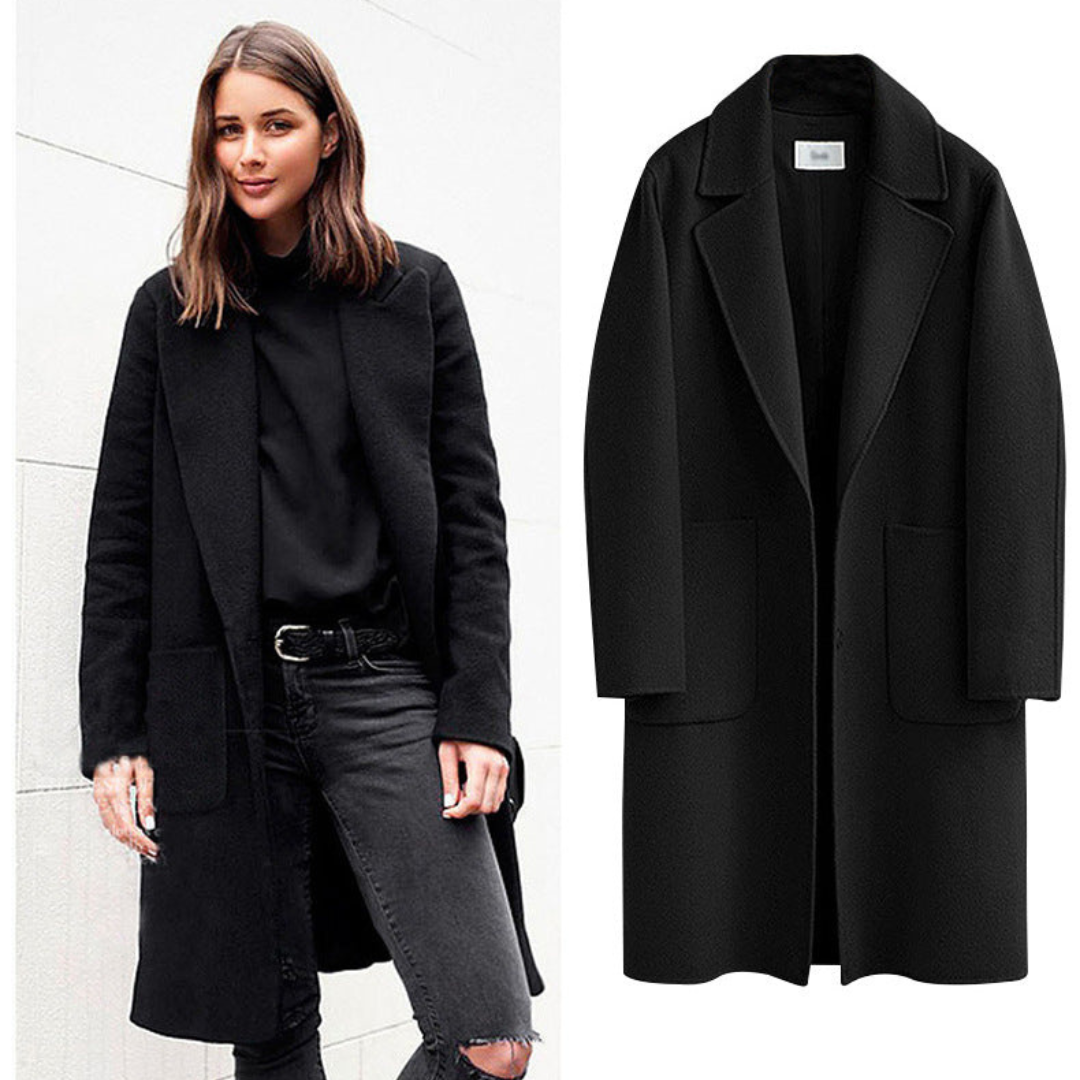 Abrigo trench invierno dama – Abrigo largo clásico elegante y abrigado