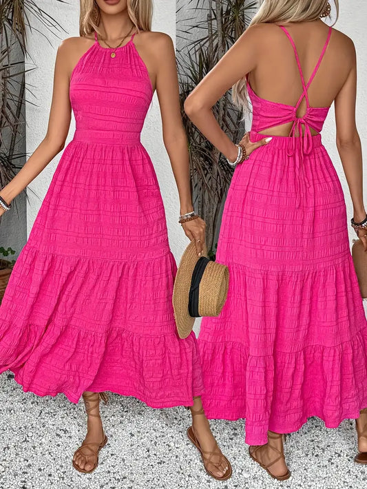 Vestido de verano elegante – Vestido tirantes sin espalda chic y ligero