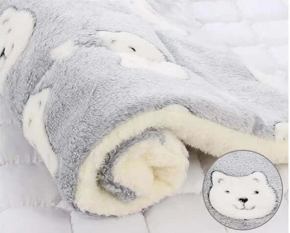 Cat Blanket Warm Soft Fleece – Cozy Snuggle Pet Throw