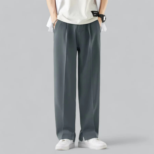 Pantalón Casual Hombre – Pantalón Holgado Pierna Ancha y Cómodo