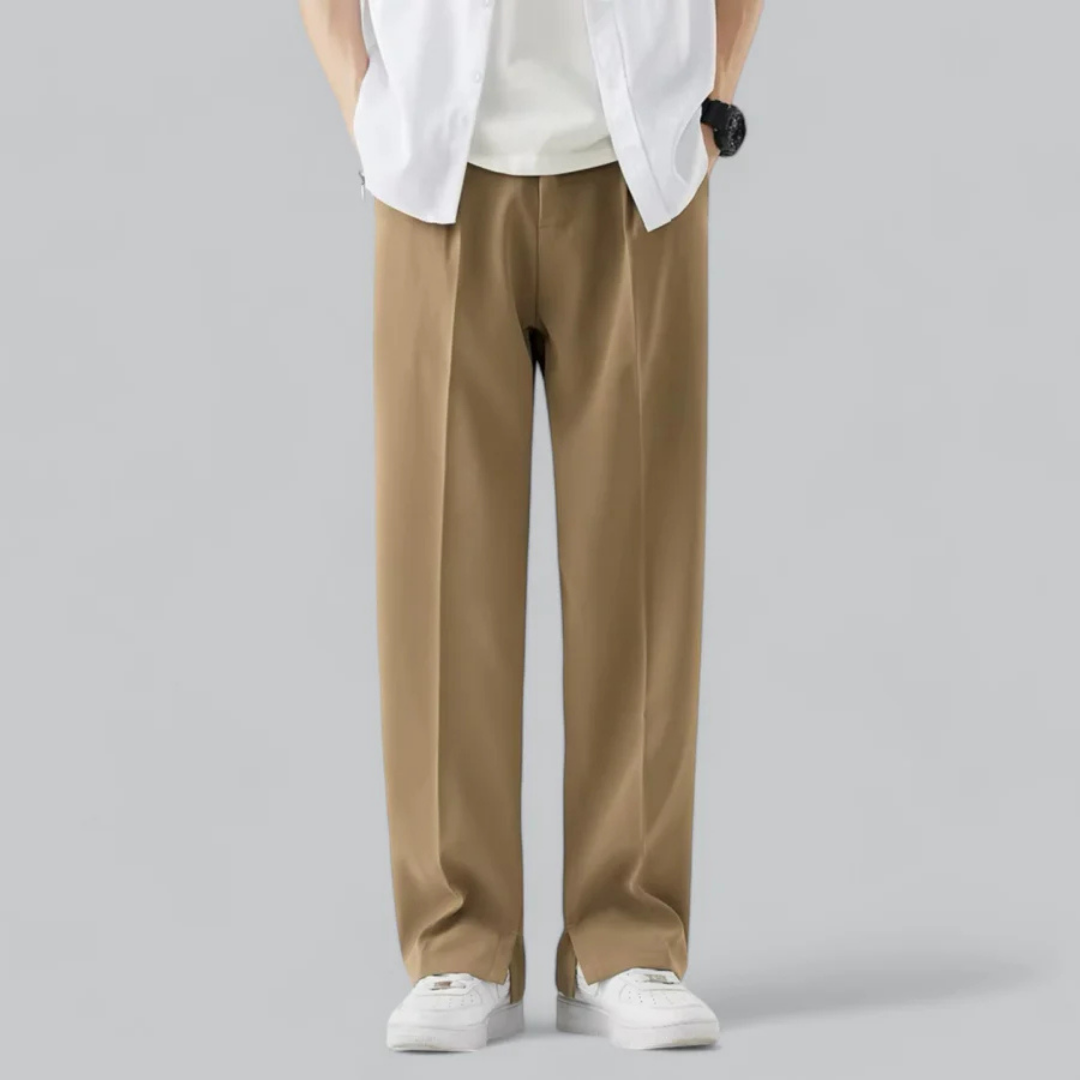 Pantalón Casual Hombre – Pantalón Holgado Pierna Ancha y Cómodo