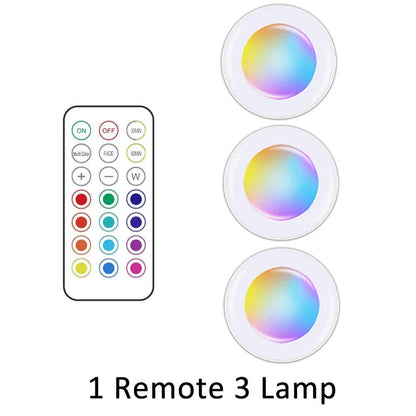 LED Cabinet Light with Remote – Wireless Night Light for Home Use
