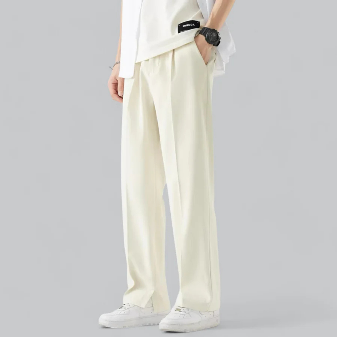 Pantalón Casual Hombre – Pantalón Holgado Pierna Ancha y Cómodo