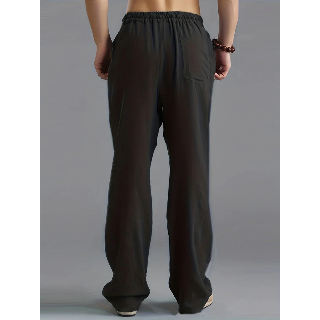 Pantalón de Hombre Verano – Pantalón Ancho Cintura Media Confortable