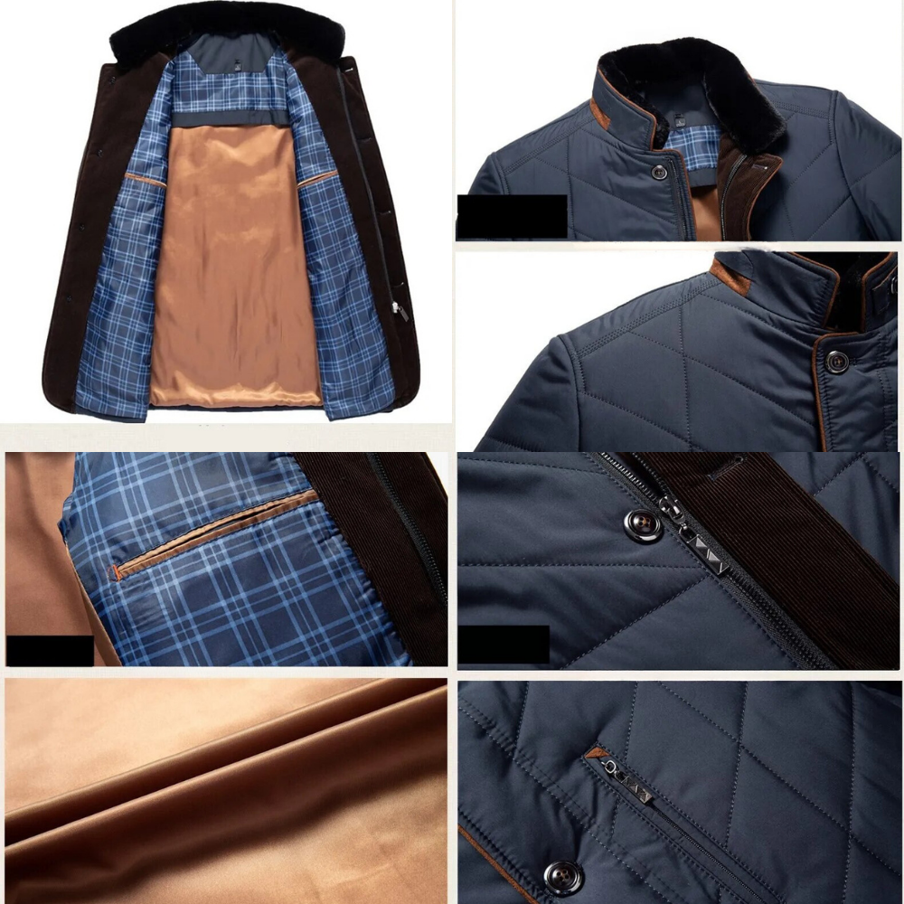 Chaqueta de Invierno Hombre – Abrigo Cálido con Cremallera y Cómodo