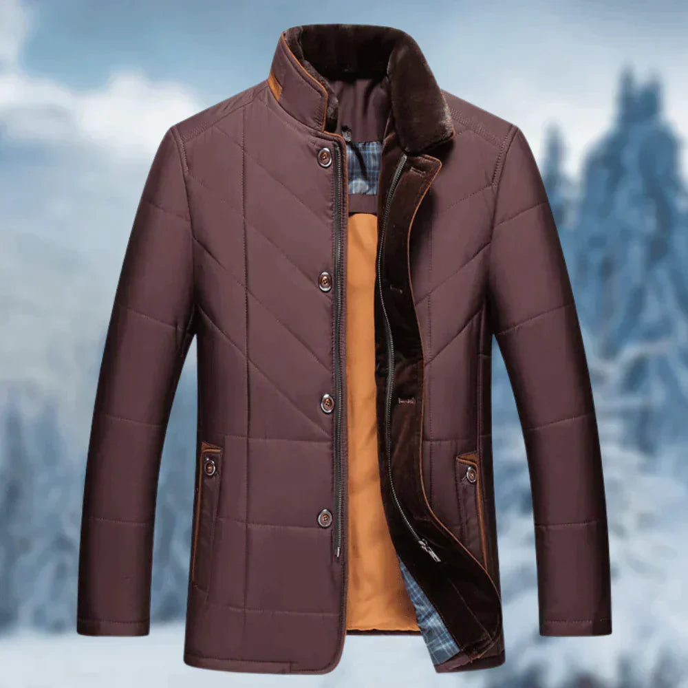 Chaqueta de Invierno Hombre – Abrigo Cálido con Cremallera y Cómodo