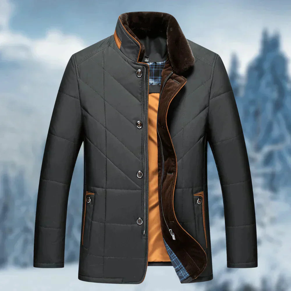 Chaqueta de Invierno Hombre – Abrigo Cálido con Cremallera y Cómodo