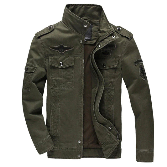 Chaqueta de motociclista hombre – Chaqueta larga con cremallera y estilo moderno