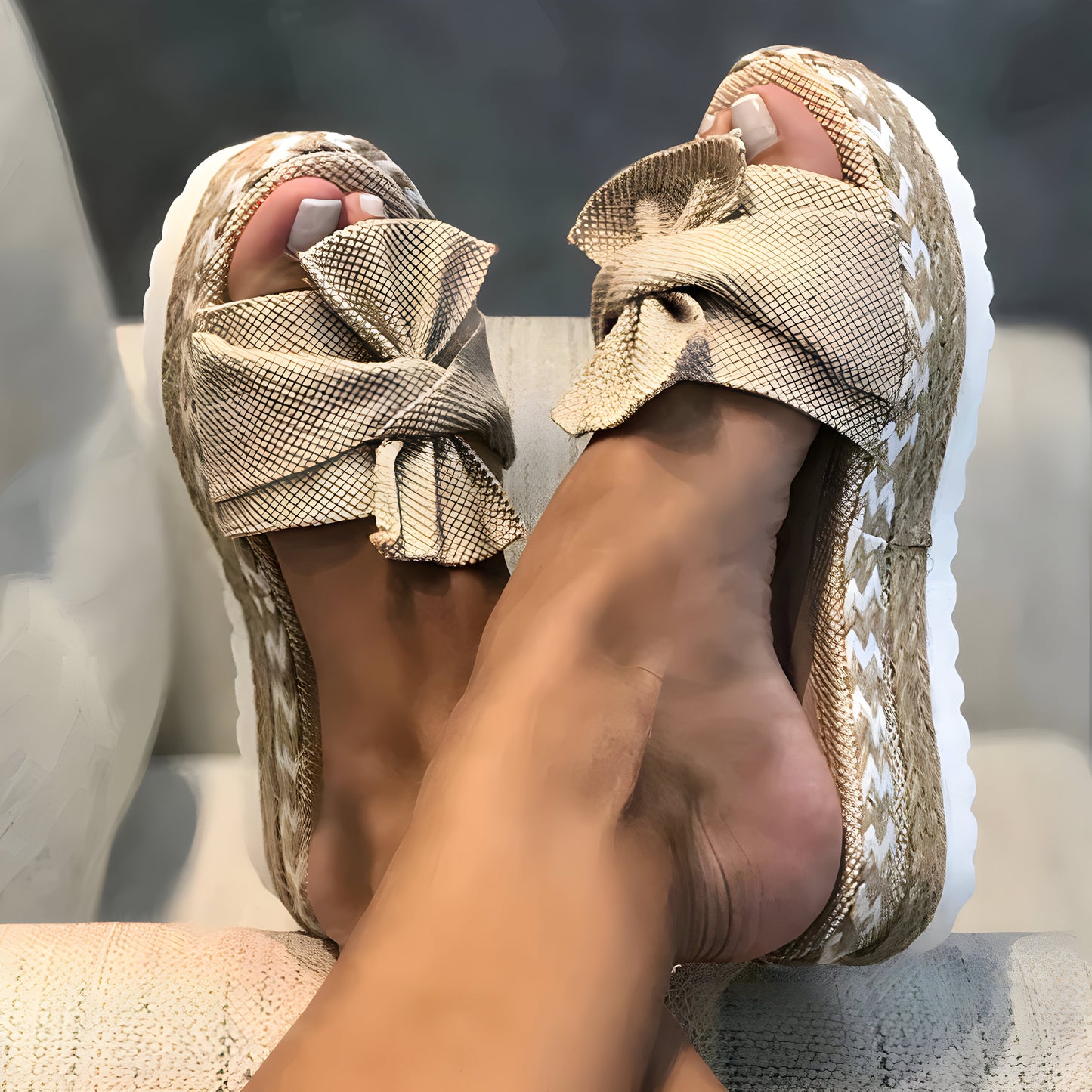 Sandalias de dama cómodas – Sandalias con rizadores elegantes y modernas