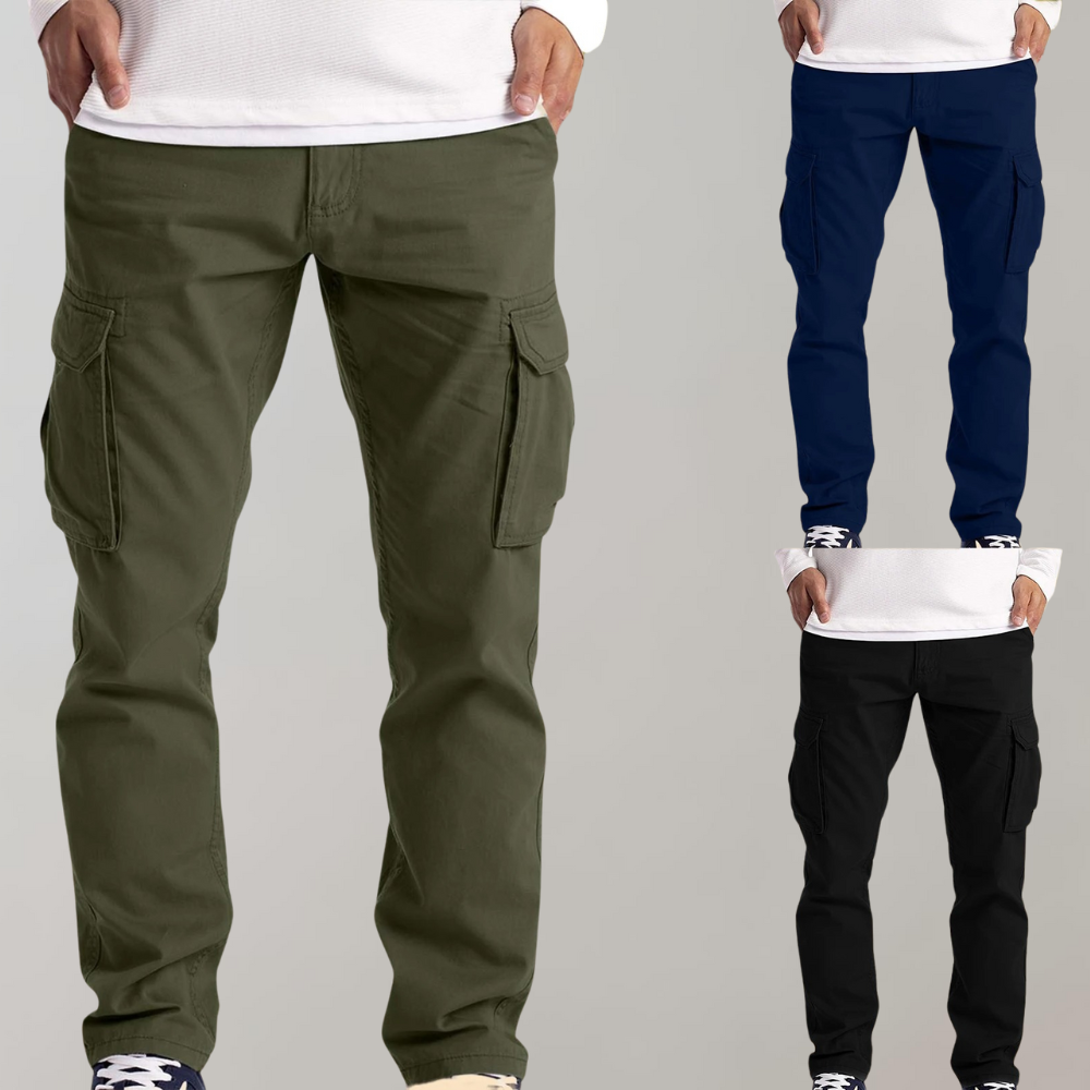 Pantalones Cargo Hombre – Multi-Bolsillo para Aire Libre y Casual