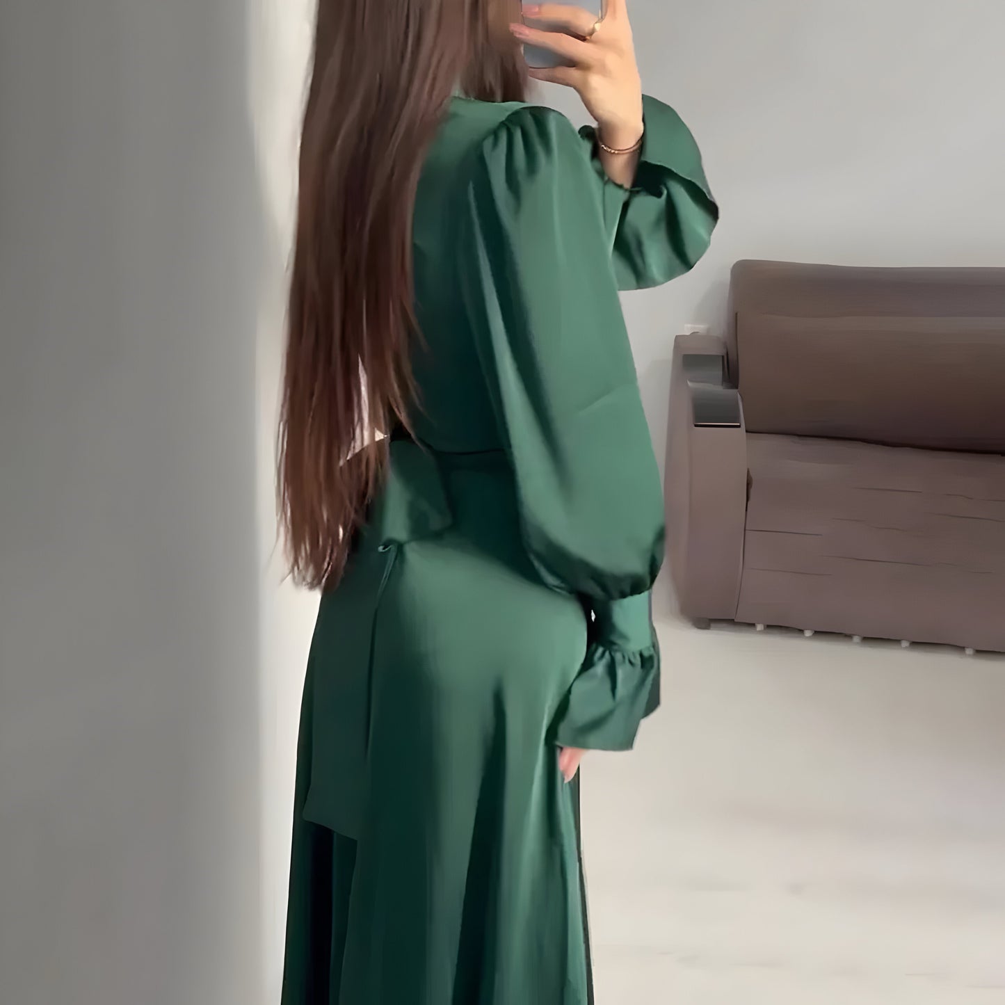 Vestido elegante mujer – Vestido chic con cinturón para ocasiones especiales