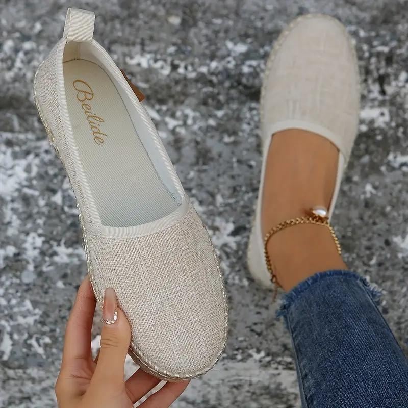 Espadrilles de lona ligeras – Zapatos planos cómodos para verano