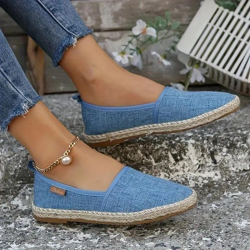 Espadrilles de lona ligeras – Zapatos planos cómodos para verano