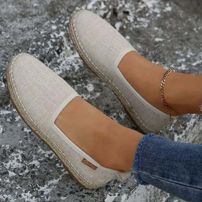 Espadrilles de lona ligeras – Zapatos planos cómodos para verano