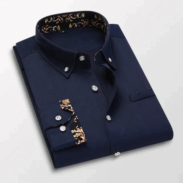 Camisa formal hombre – Camisa de botón elegante para trabajo