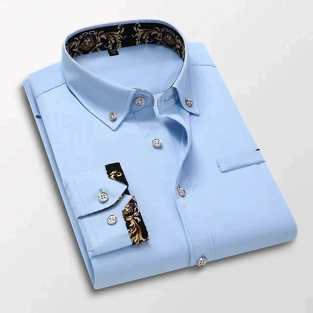 Camisa formal hombre – Camisa de botón elegante para trabajo