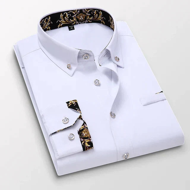 Camisa formal hombre – Camisa de botón elegante para trabajo