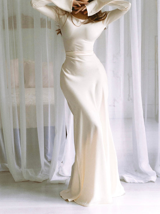 Maxi Dress Long Sleeve – Elegant Evening Gown for Women