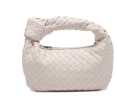 Bolso de Mano Dama – Pequeño con Asa Trenzada y Nudo Chic