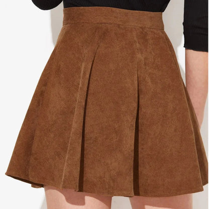 High-Waist Mini Cord Skirt – Stylish Women's Casual Fashion