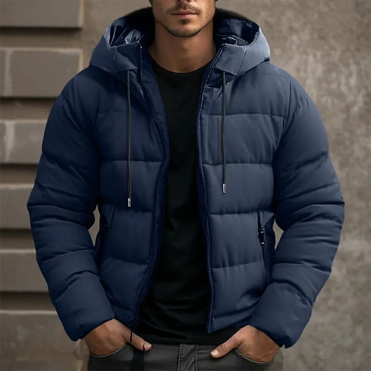 Chaqueta de Invierno Hombre – Puffer con Capucha Aislante y Cálida