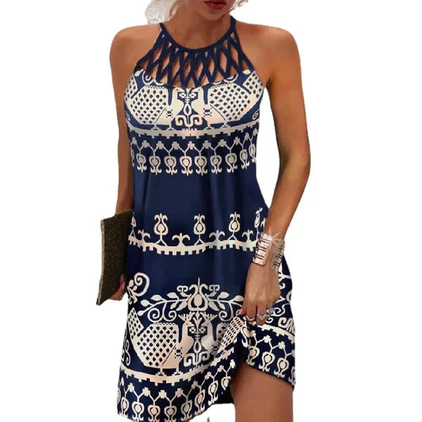 Vestido de verano cómodo – Vestido gráfico elegante para damas