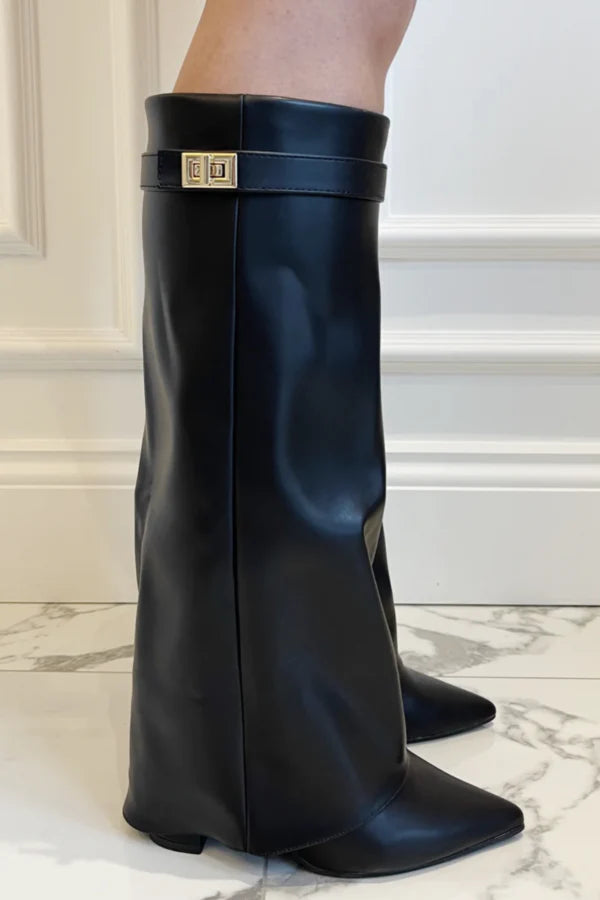 Botas de mujer - Botines elegantes de cuero para otoño