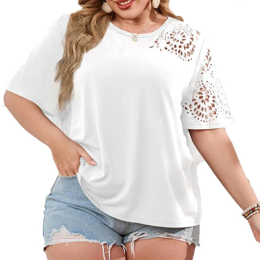 Camiseta de chiffon mujer – Top creativo con escote elegante y diseño moderno