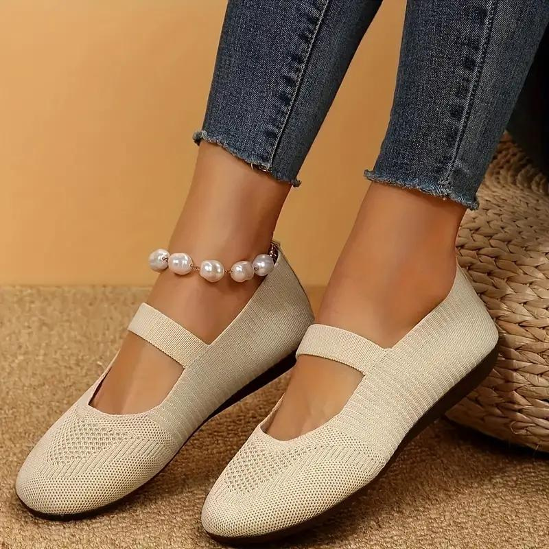 Zapatos de verano ligeros – Zapatos de lona slip on planos para mujer