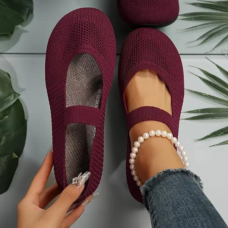 Zapatos de verano ligeros – Zapatos de lona slip on planos para mujer