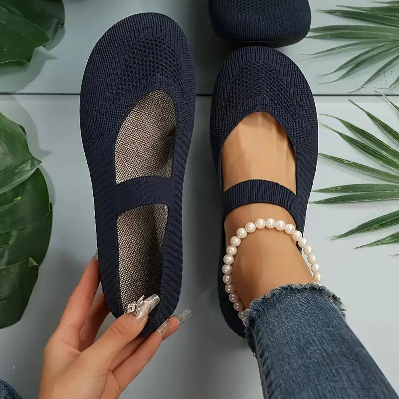 Zapatos de verano ligeros – Zapatos de lona slip on planos para mujer