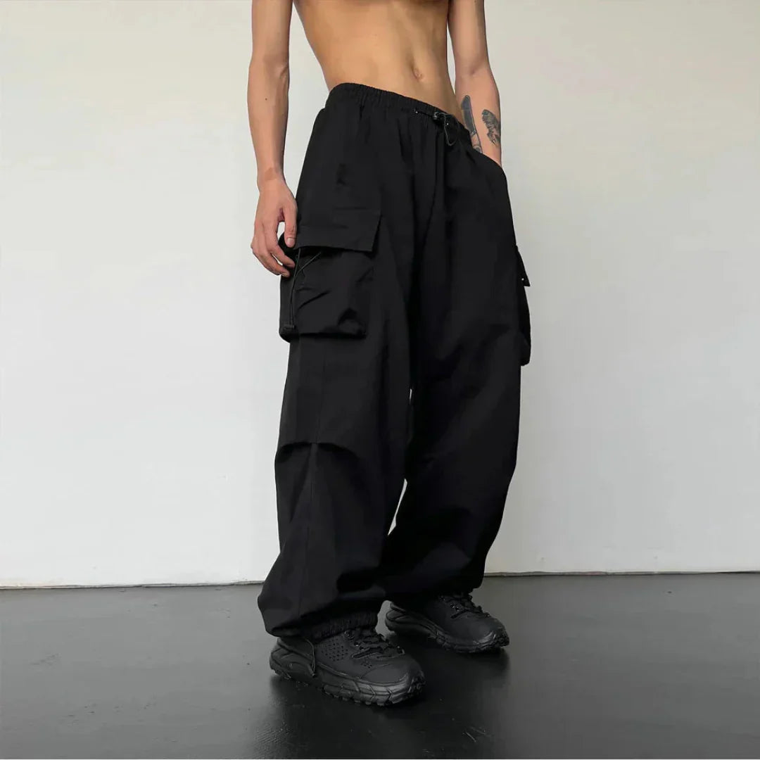 Pantalones Baggy Hombre – Pantalones Anchos con Bolsillos para Outdoor