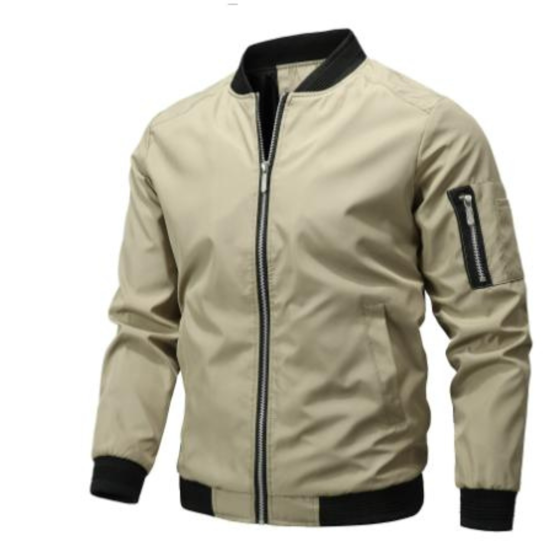 Chaqueta bomber hombre invierno – Abrigo con cremallera y estilo moderno