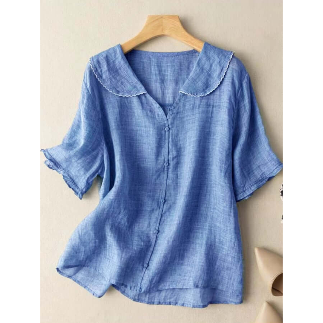 Blusa de verano dama – Blusa casual vintage con botones