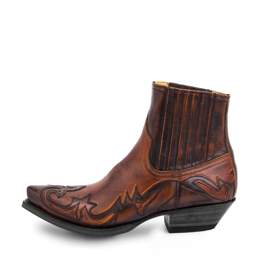 Botas Cowboy Hombre – Botas de Tobillo Estilo Western Durable