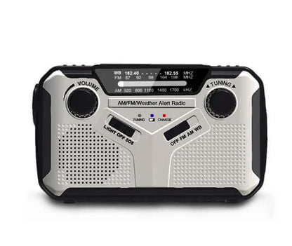 Emergency Radio Solar Crank – Multifunctional Survival Tool with Flashlight & USB
