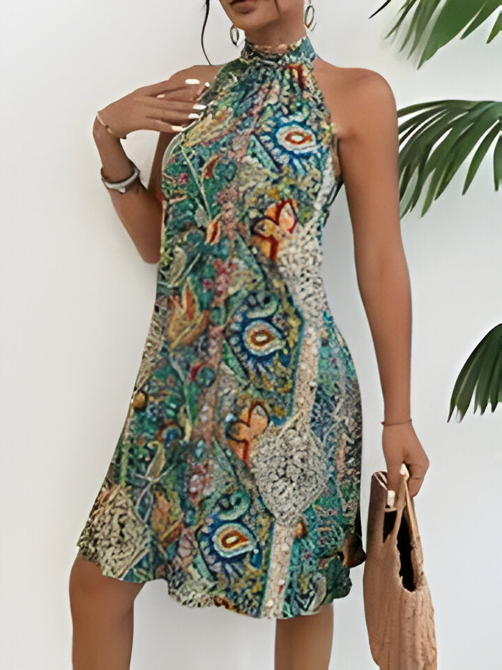 Vestido de verano floral mujer – Vestido ligero y elegante con estampado para ocasiones