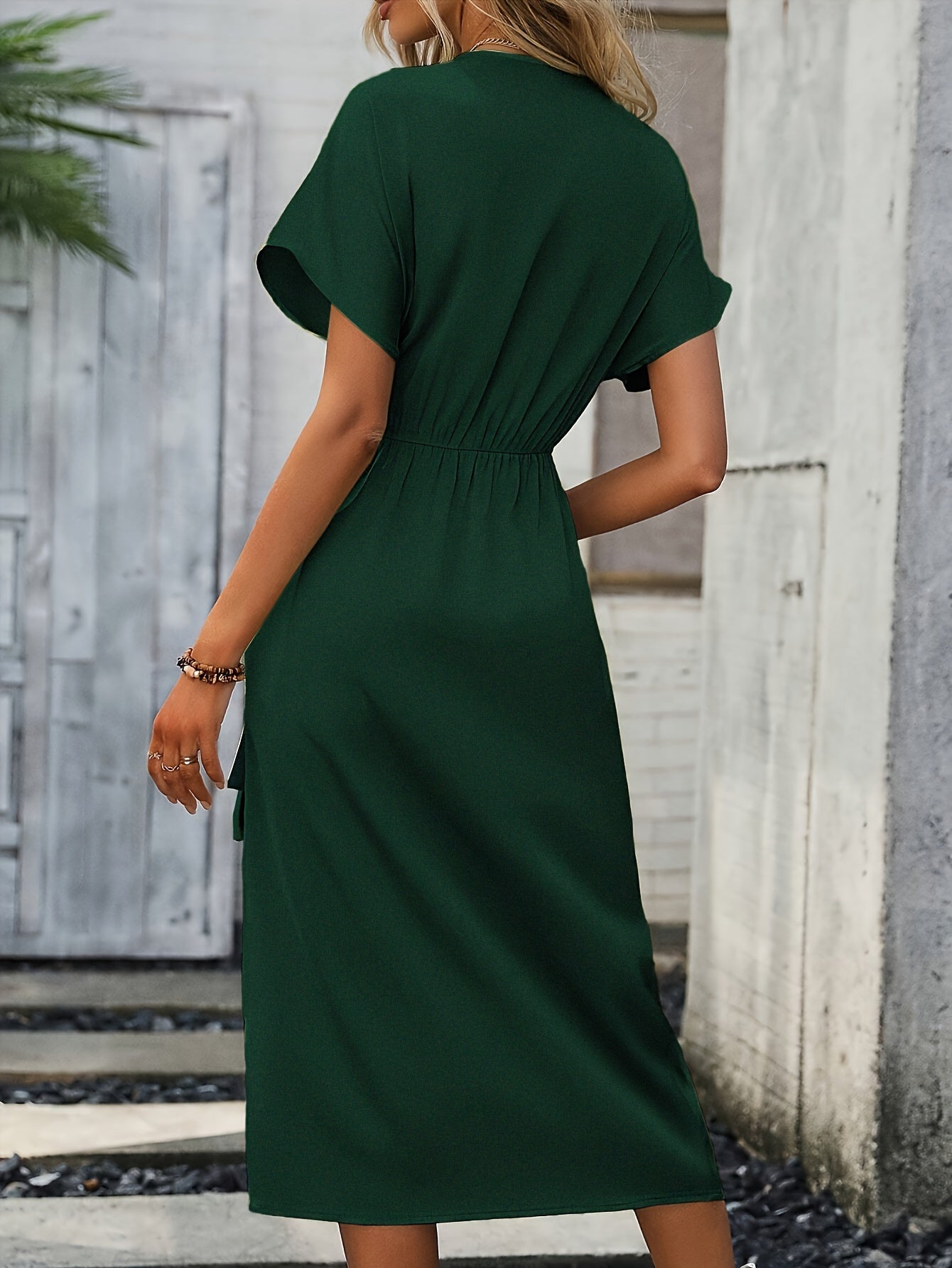 Vestido de encaje envolvente mujer – Vestido elegante y chic para ocasiones especiales