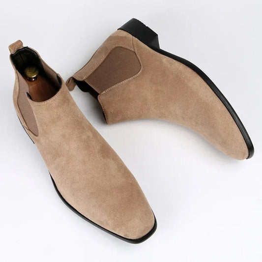 Botas de hombre deslizables clásicas – Calzado elegante con punta afilada