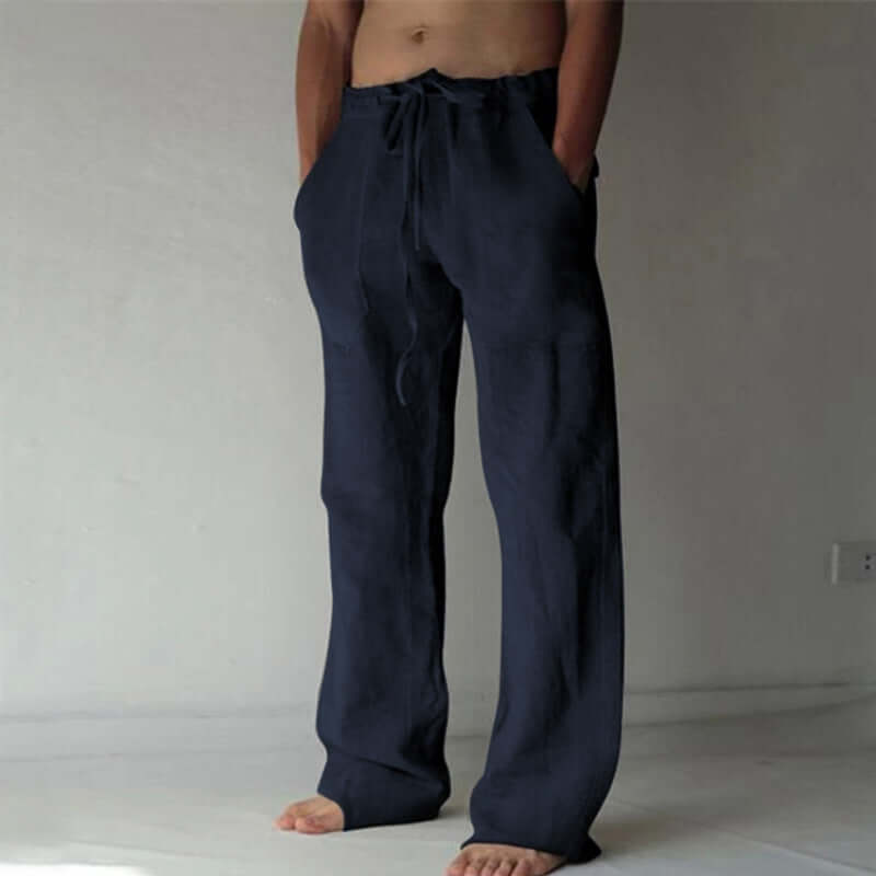 Pantalones Sueltos Hombre Verano – Con Cordón Ligeros y Cómodos